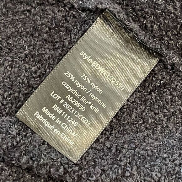 Barefoot Dreams Womens Cozylite Coastline Knit Open Front Cardigan Black 3X NWT - Picture 7 of 9